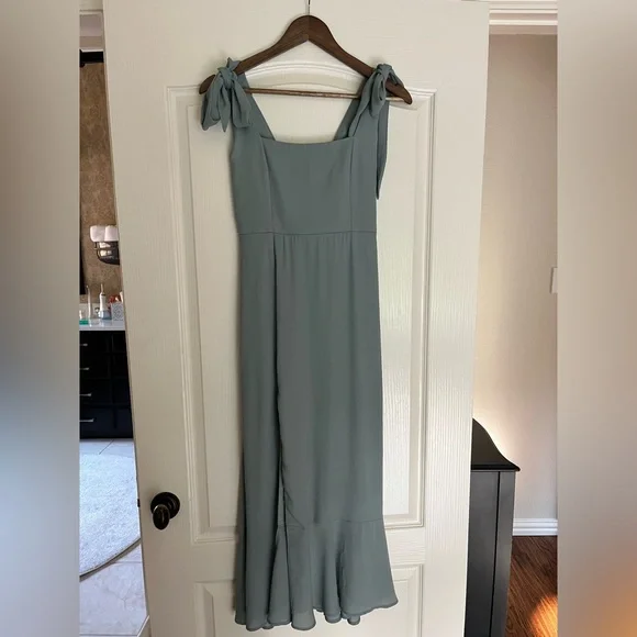 Dresses | Show Me Your Mumu Bridesmaid Dress Size Small Color Silver Sage  Crisp | Poshmark